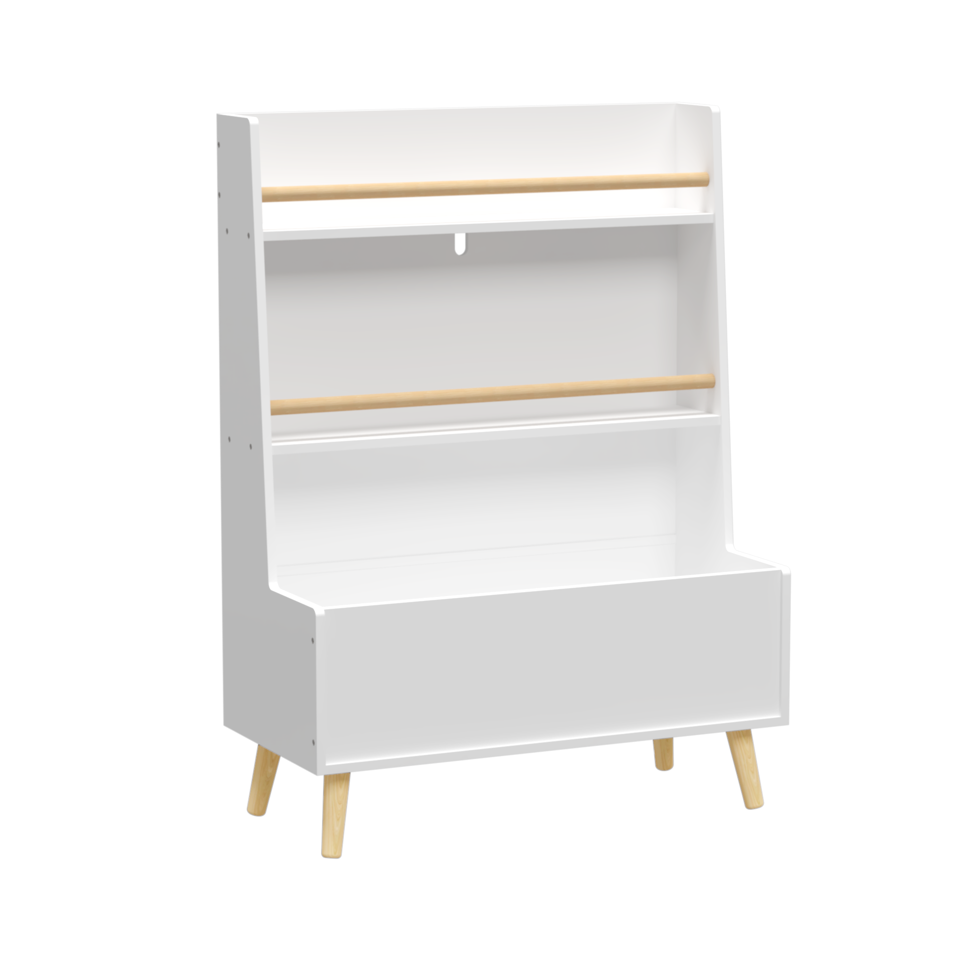 CareNooks L Shaped Kids Book Organizer with Toy Storage