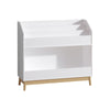 CareNooks White Wooden Kids Bookcase Organizer with Storage for Bedroom