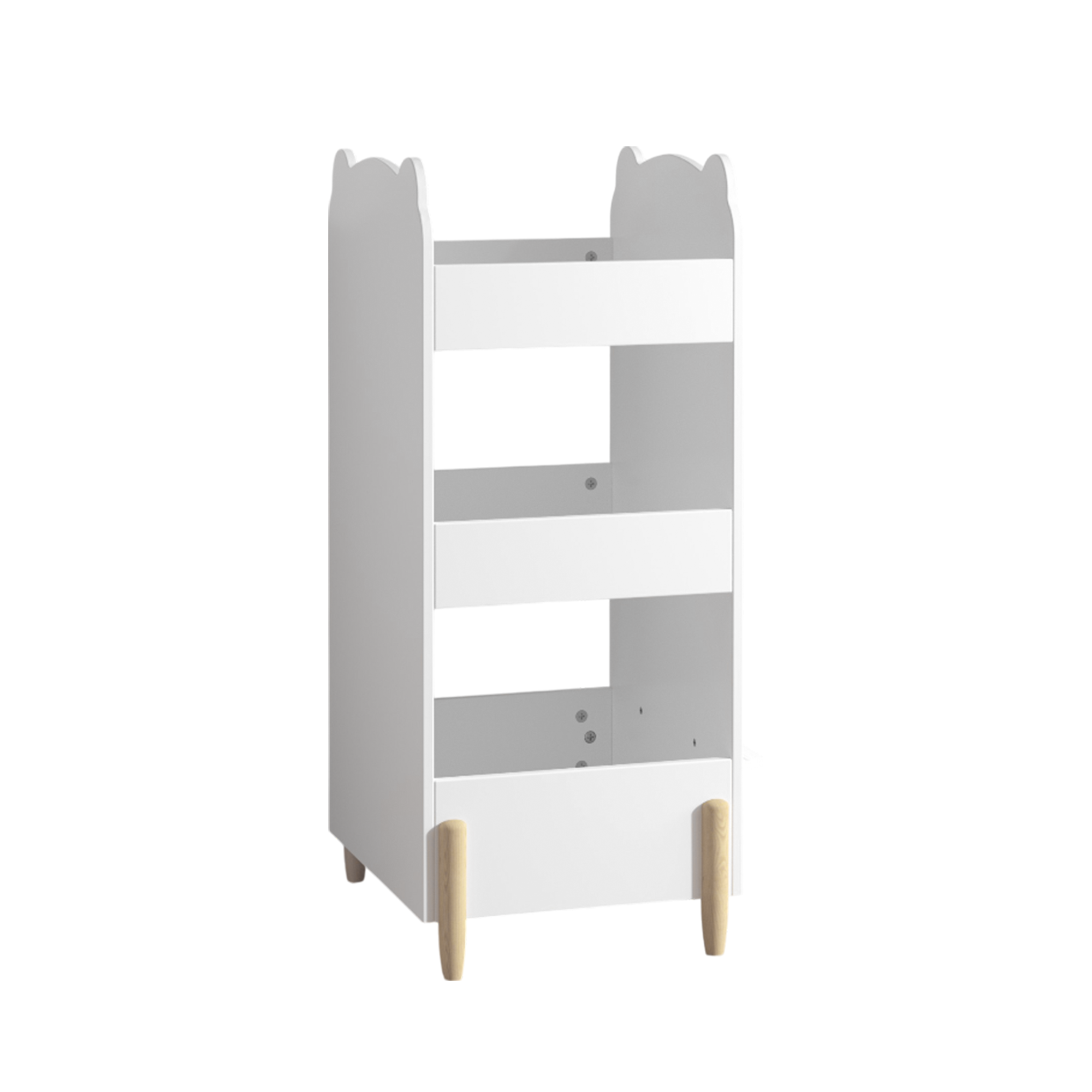 CareNooks Bear-Shaped Kids Bookshelf with Chalkboard Side for Playroom