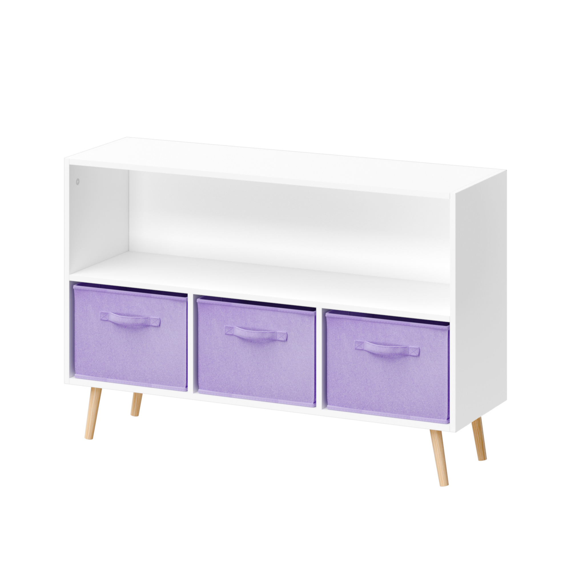 CareNooks Kids Bookcase with Collapsible Fabric Drawers