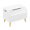 CareNooks Wooden Toy Box with Front Bookshelf, Flip-Top Lid & Safety Hinge for Kids Room