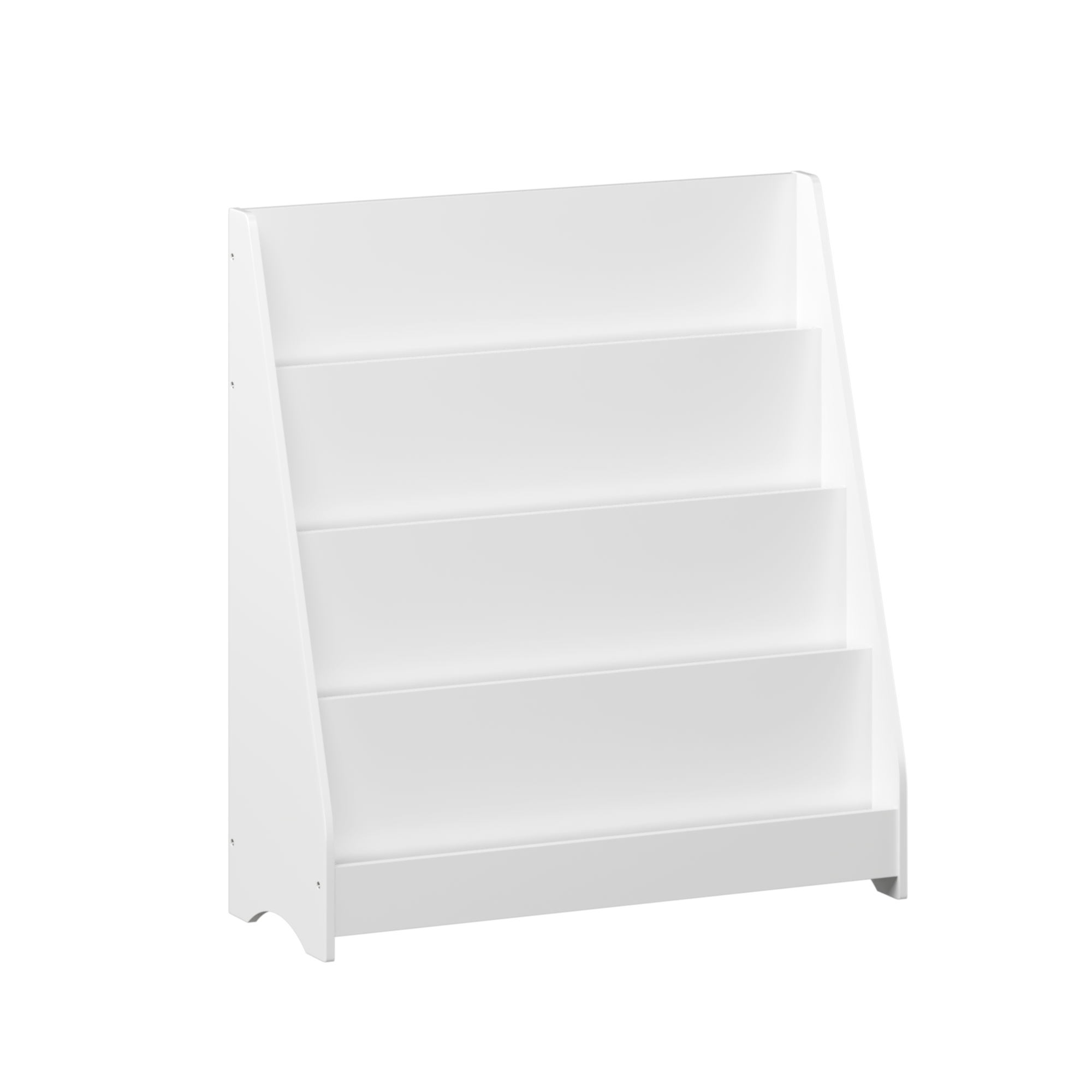 CareNooks 4-Tier Kids Bookshelf, Toddler Book Display Shelves in White