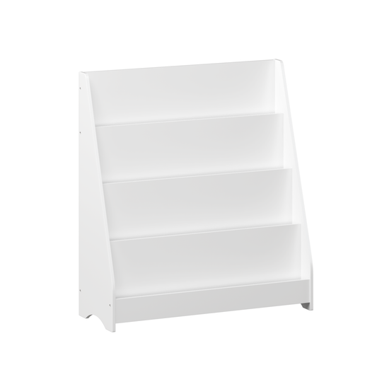 CareNooks 4-Tier Kids Bookshelf, Toddler Book Display Shelves in White