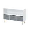 CareNooks Kids Bookcase with 3 Collapsible Fabric Drawers