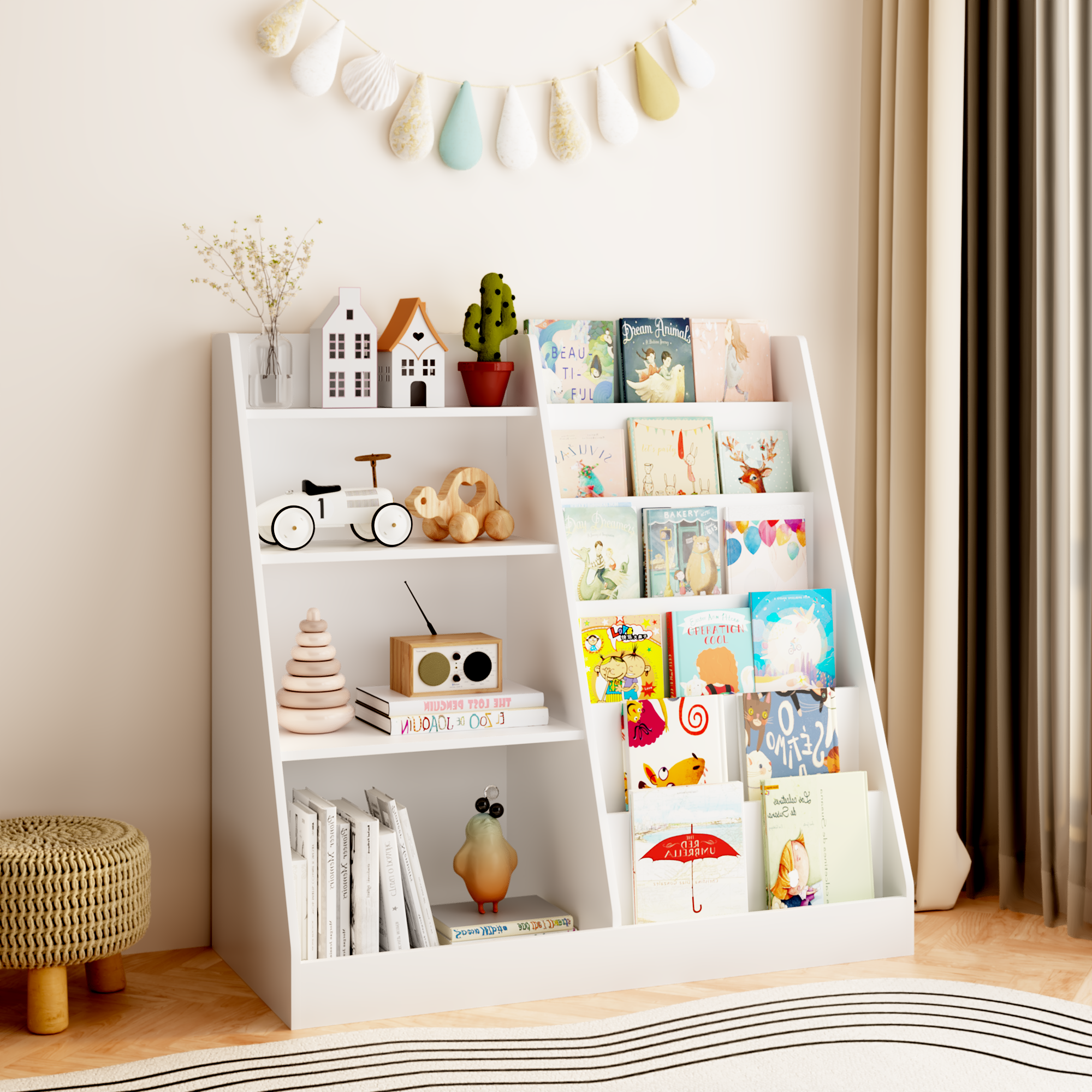 CareNooks Kids Bookshelf and Toy Storage Organizer for Kids Room